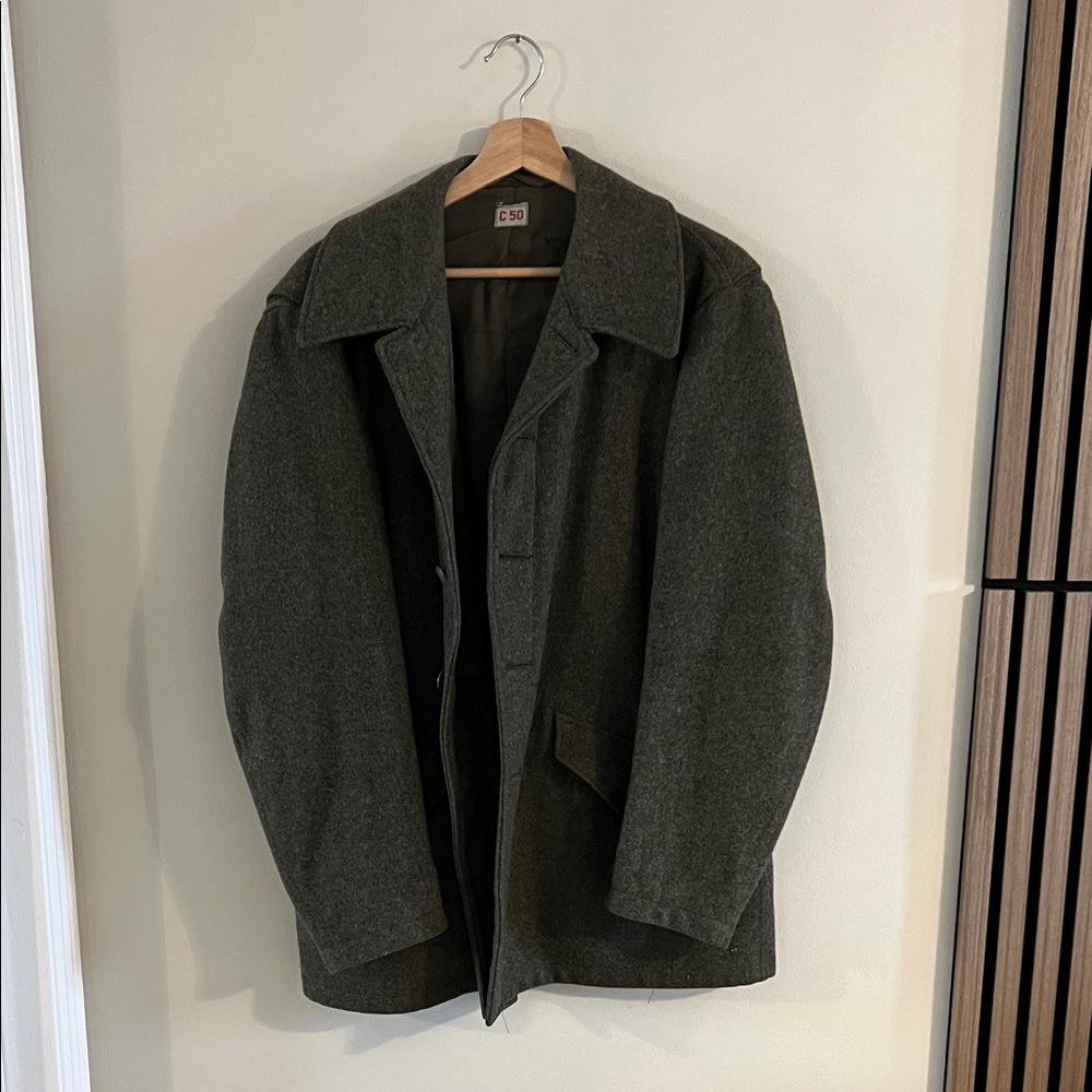 Vintage Men's Wool Military Jacket